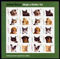 "Adopt a Shelter Pet" Issue Mint Sheet of 20 Stamps United States, 2010